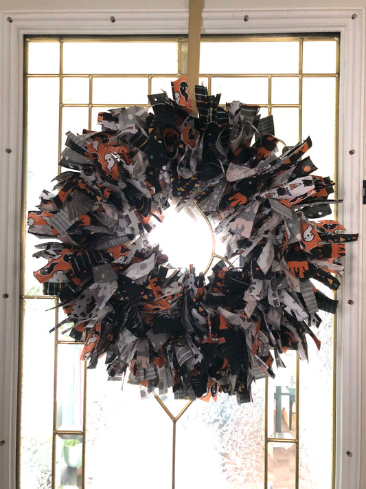 Patterns of Fall Rag Wreath