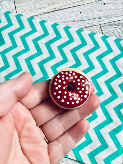 Christmas Donut Magnet- Red