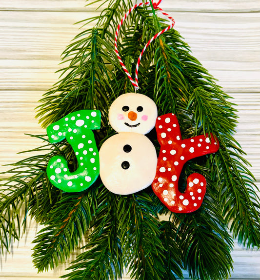 Snowman Joy Ornament