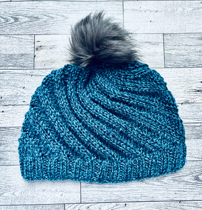 Swirling Frost Hat