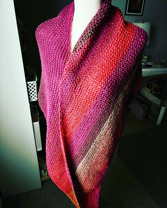 A Walk at Sunset Shawl