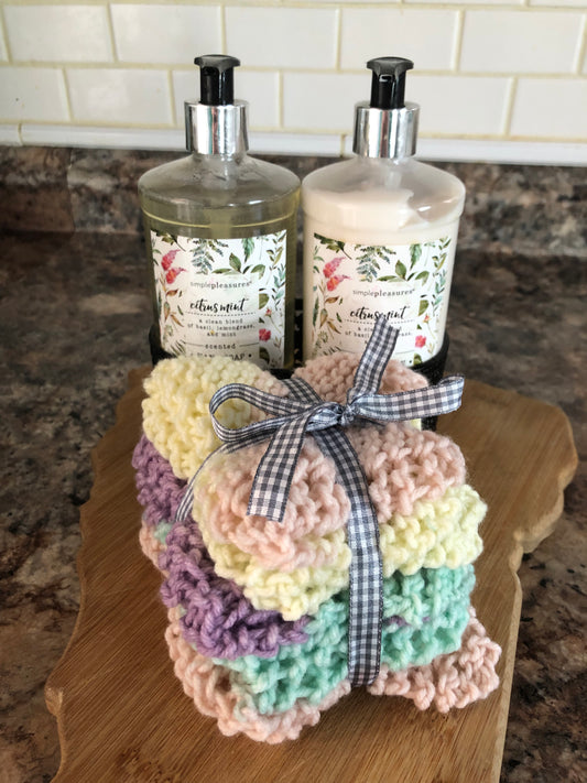 Knitted Dishcloth set